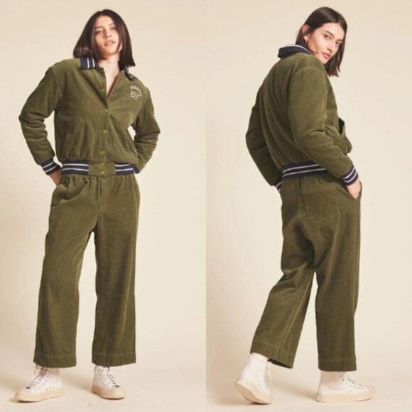 NWT Birds of Paradis by Trovata Women's Elastic Waist Straight Leona Pant Palm - Picture 1 of 7